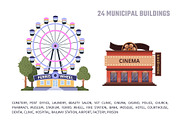 95 Urban, Rural, Municipal Buildings, an Object Illustration by IuliiaSavko (Thumbnail 13 of 14)