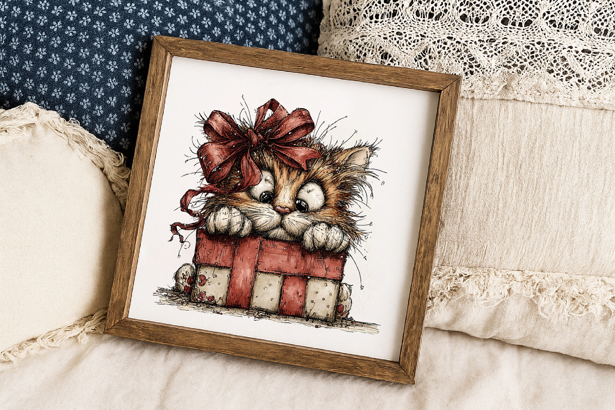 Festive Cat Winter Clipart, an Illustration by Libby Wishes (Photo 4 of 8)