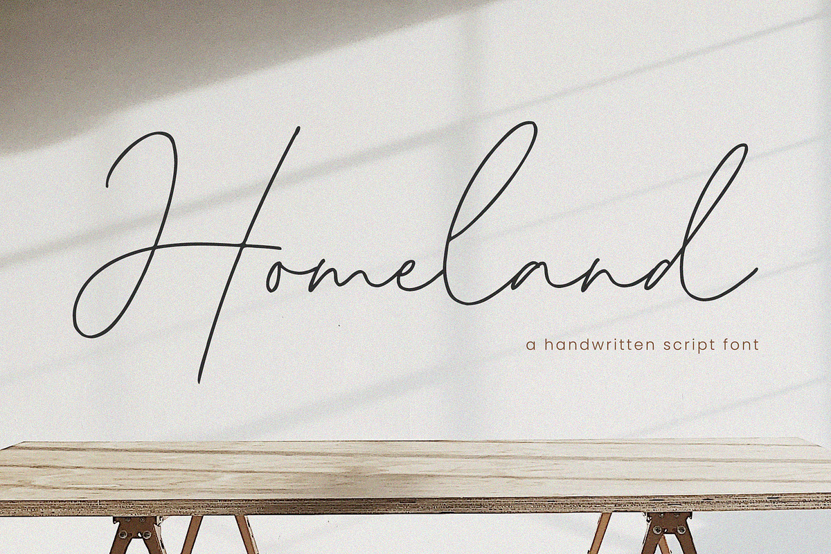 Homeland - Handwritten Script Font, a Handwritten Font by Timurtype (Photo 1 of 7)