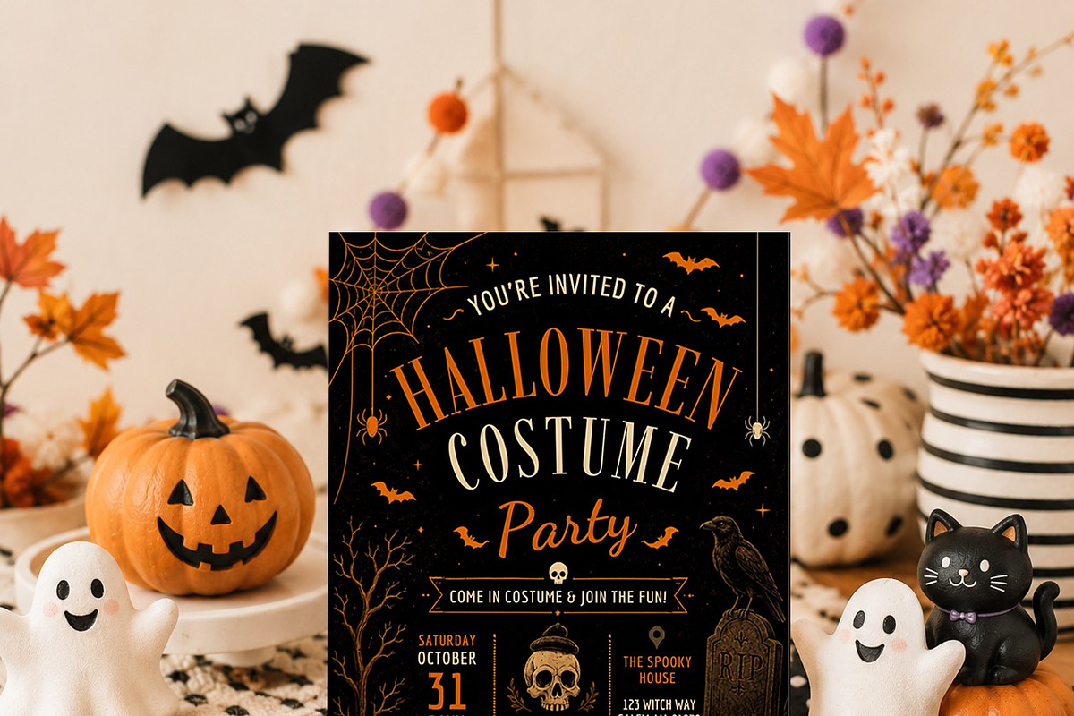 Gothic Halloween Costume Invite, an Invitation Template by Arslan (Photo 4 of 5)