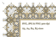 Arabic border design. Tazhib frame, a Templates & Theme by Artemieva Kateryna (Thumbnail 2 of 2)