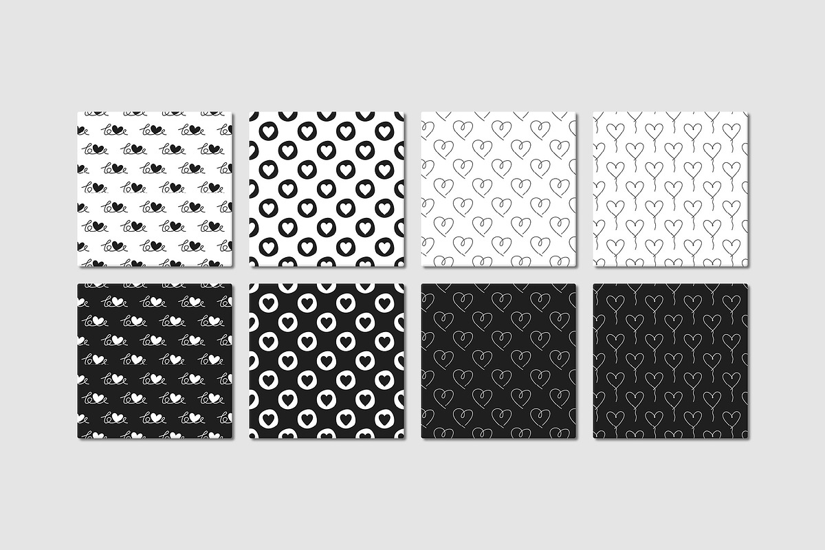 Hearts (v.1) - 40 Seamless Patterns, a Pattern Graphic by Tustan (Photo 6 of 7)