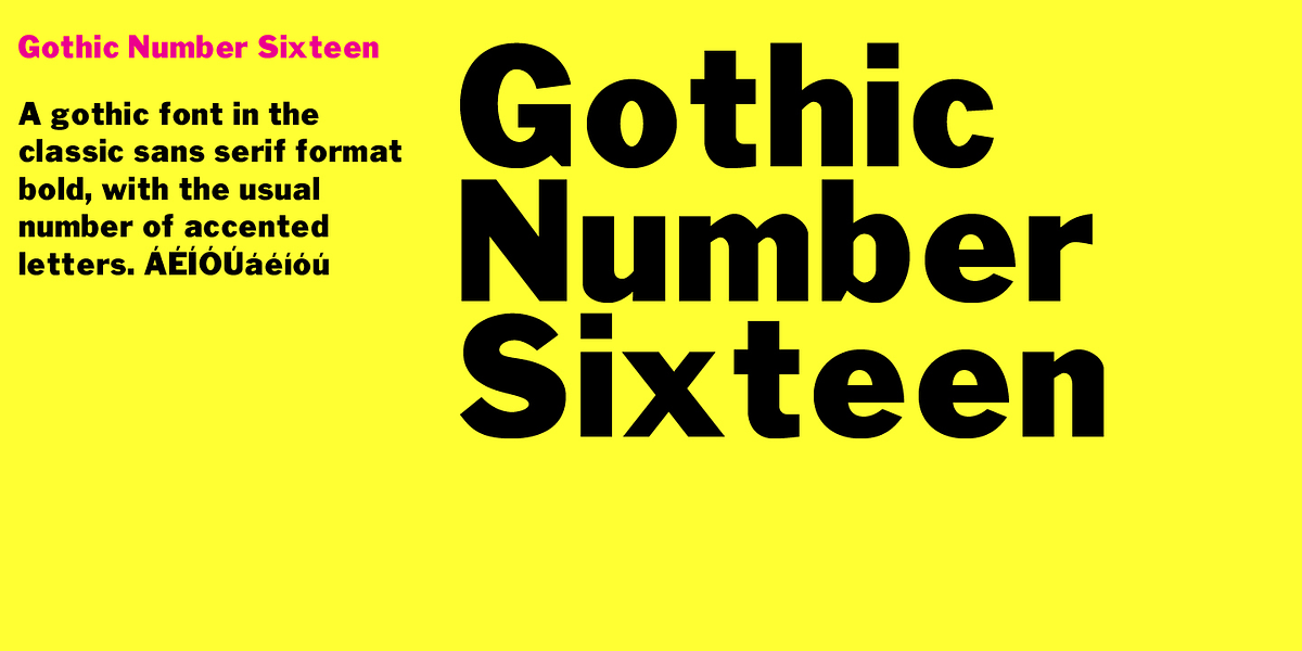 Gothic Number Sixteen, a Sans Serif Font by Wooden Type Fonts (Photo 5 of 5)