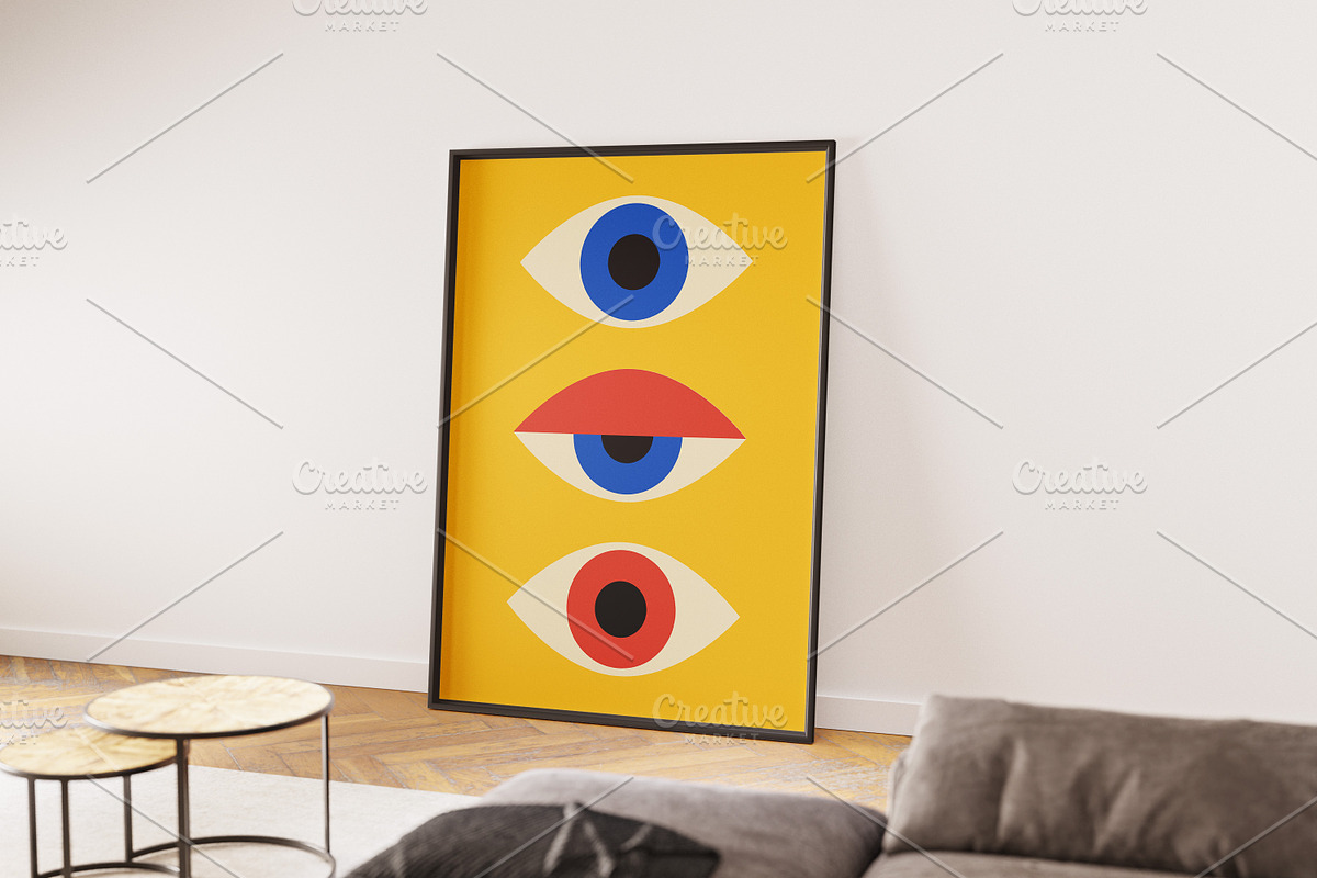 16 Abstract Eyes Printable Wall Art, a Background Graphic by C Design Studio (Photo 12 of 18)