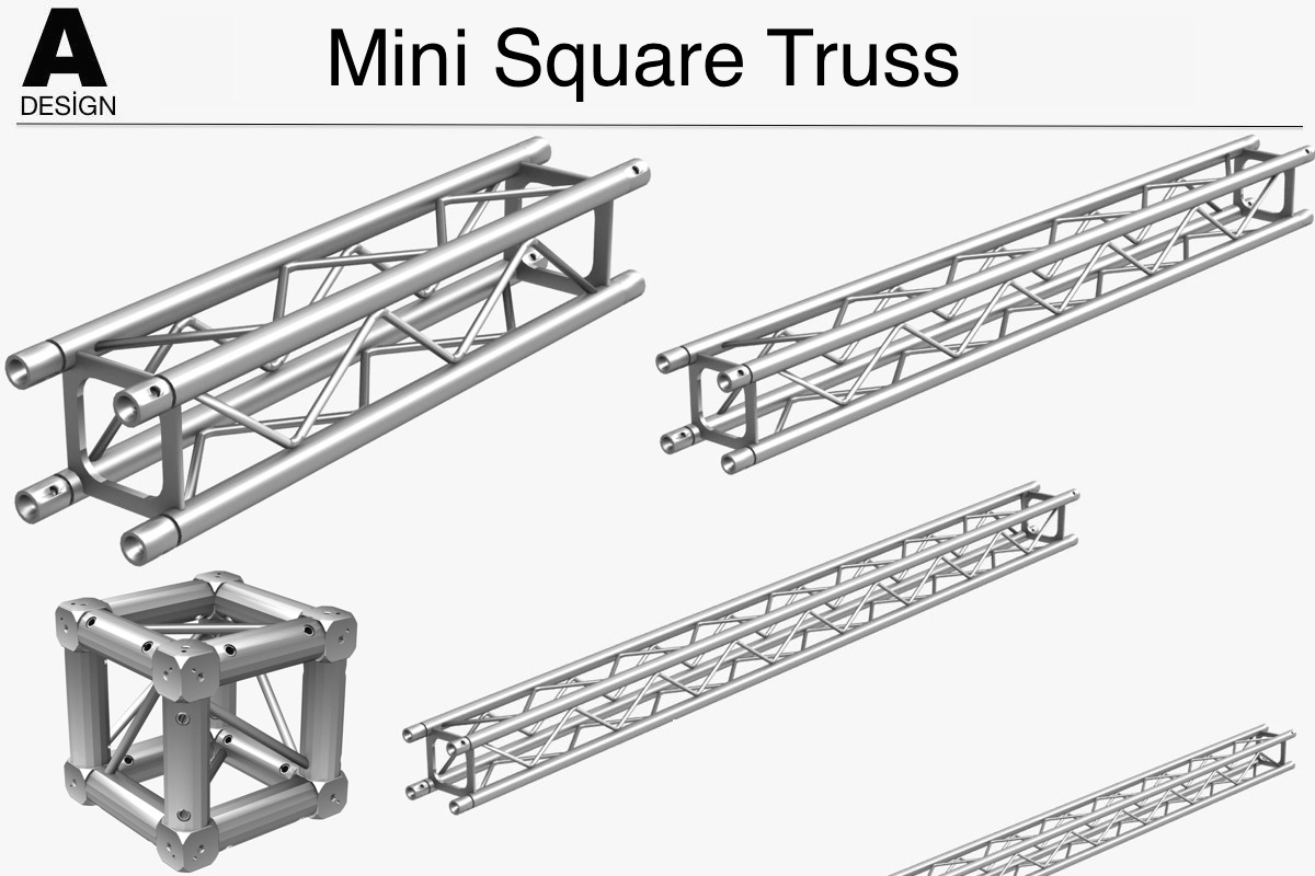 Mini Square Truss (7 PCS Modular), an Architecture 3D Model by akerStudio (Photo 2 of 24)