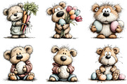 Whimsical Easter Teddy Bear Clipart, an Illustration by Sublimation Artist (Thumbnail 7 of 7)