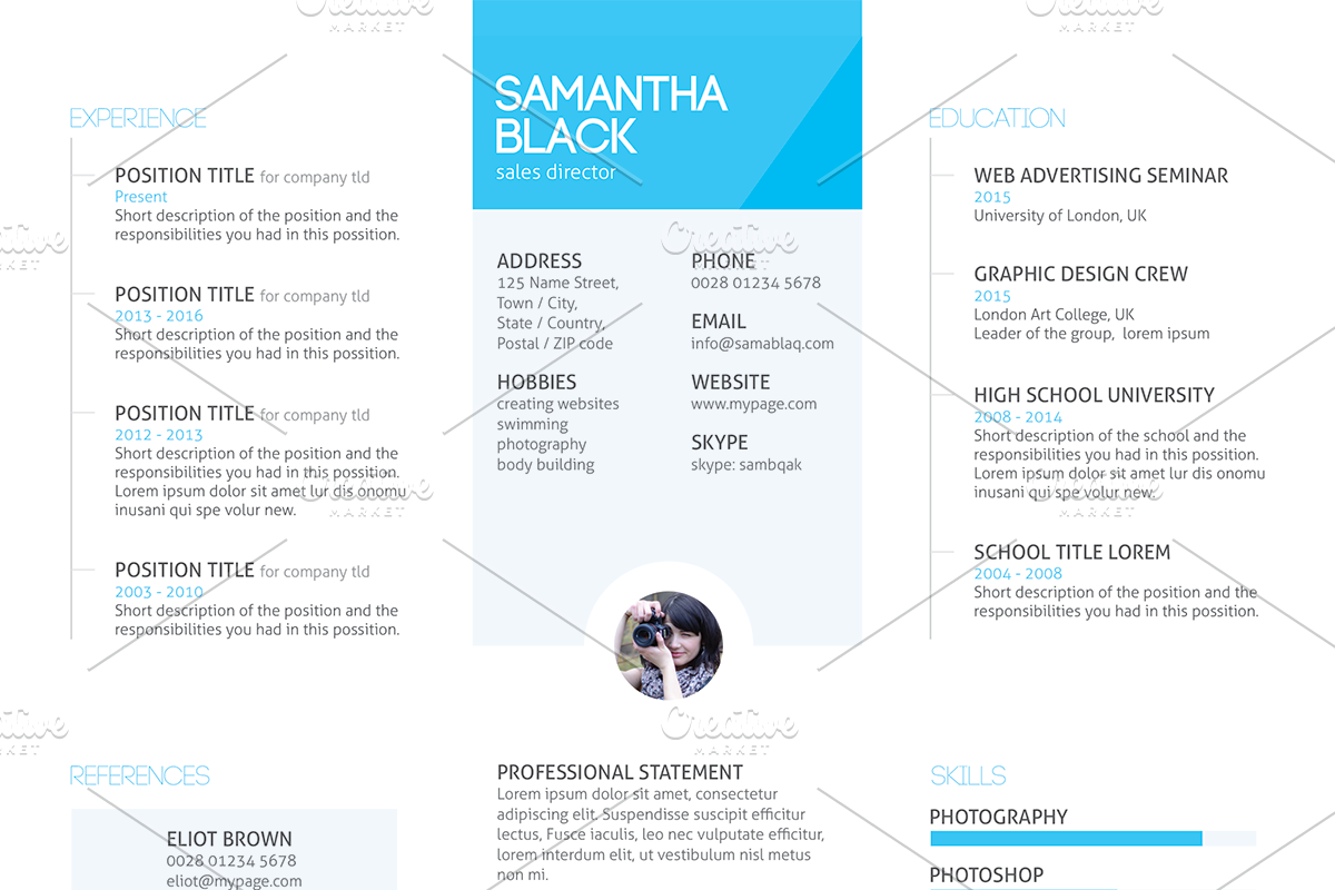Resume template and cover letter, a Resume Template by Knofe (Photo 3 of 5)