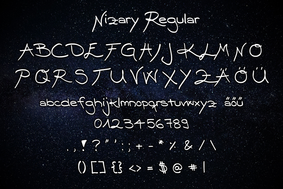 Nizary Natural Font preview 8