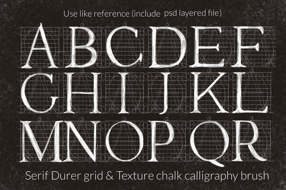Procreate letter builder chalk brush, a Brush Add-On by Let's Art (Photo 7 of 11)