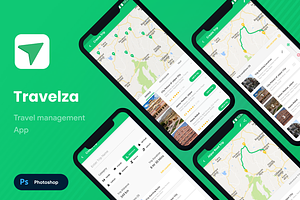 Travel Organizer App UI Kit Travelza