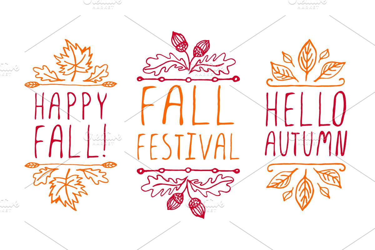 Fall season - handdrawn collection, an Illustration by AV Design (Photo 3 of 4)