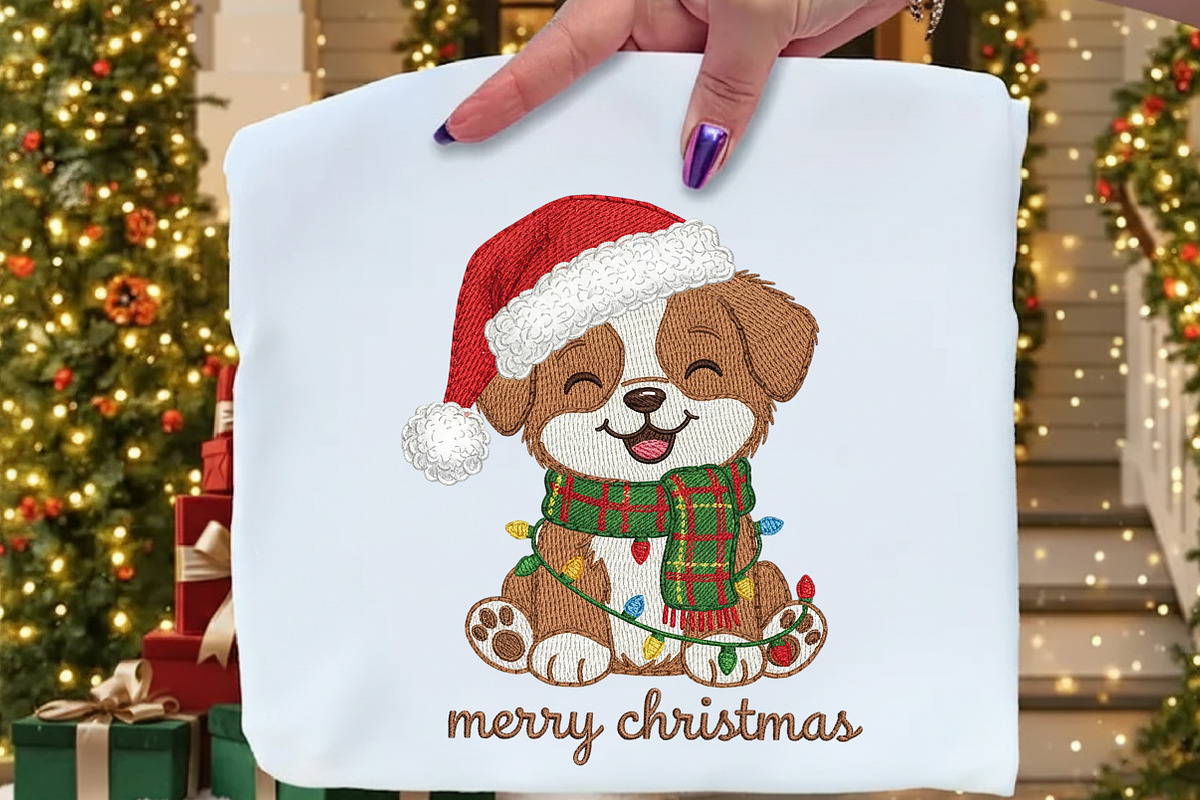 Crochet Christmas Puppy PNG, an Illustration by Craft Nest (Photo 2 of 5)
