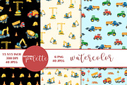 Watercolor Construction Patterns, a Pattern Graphic by PatternPalette (Thumbnail 9 of 9)