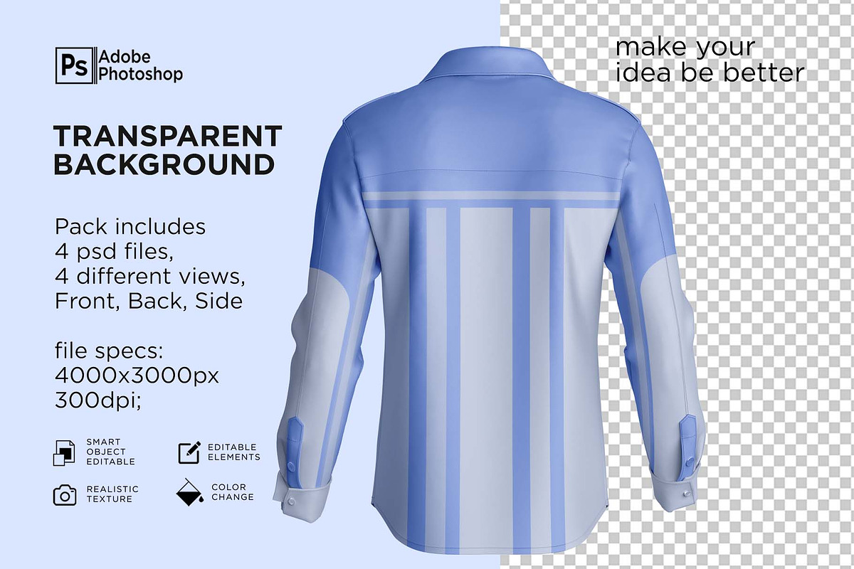 Casual Long Sleeve Shirt Mockup, a Hoody Mockup by Nanggroe Scripting (Photo 6 of 7)