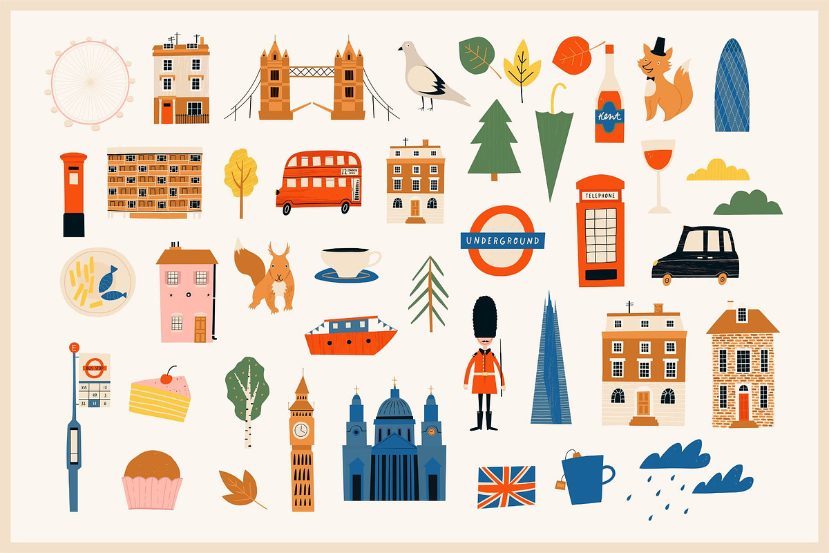 London hand drawn vectors, an Object Illustration by vanloveart (Photo 3 of 8)