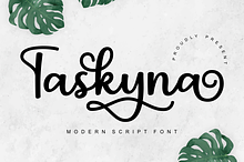 Taskyna - Modern Script Font