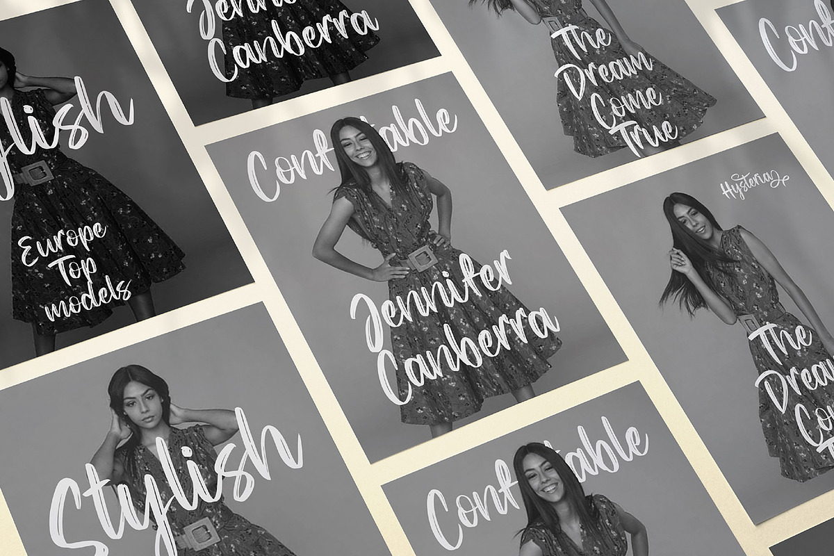 Hysteria - Stylish Script Font preview 8
