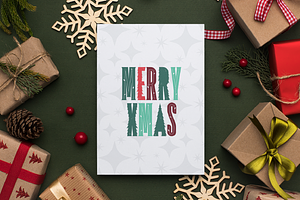 Merry Christmas Tree Holiday Font