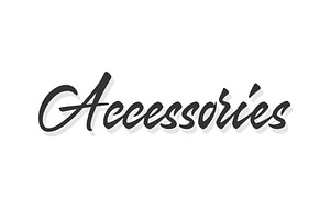 Accessories Vector Lettering