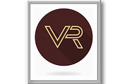 Fine Vector Flat Icon With VR Logo, an Outline Icon by FineArtStudio (Thumbnail 3 of 3)