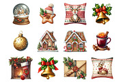 Cozy Christmas Watercolor Set, a Graphic by CitraGraphics (Thumbnail 2 of 3)