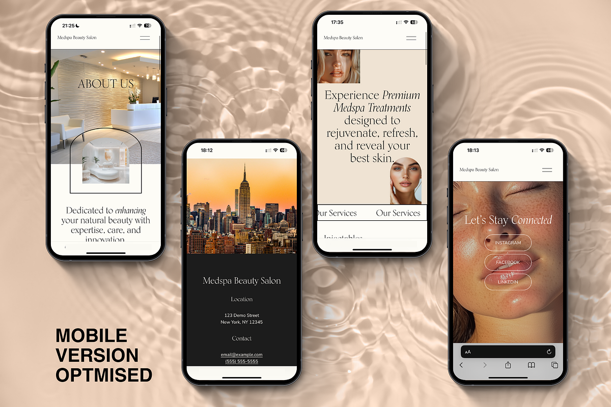 Medspa Website Squarespace Templates, a Squarespace Template by DesignsbyMariaStudio (Photo 4 of 10)