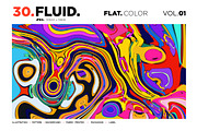 FLUID BACKGROUND. 20 Flat Colors, a Background Graphic by singpentinkhappy (Thumbnail 1 of 8)