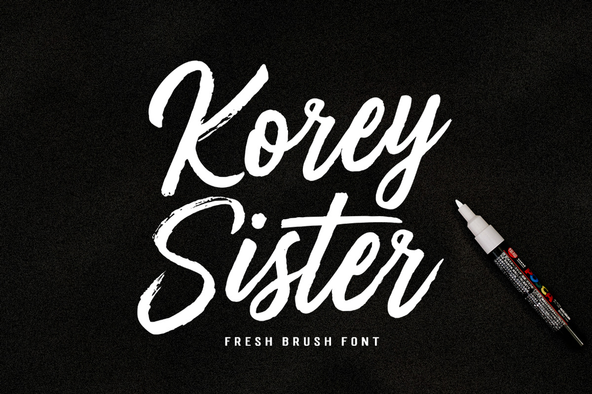 Korey Sister - Brush Font, a Handwritten Font by Dhan Studio (Photo 9 of 9)
