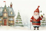 44 Cute Santas, a Seasonal Illustration by Handmadefont (Thumbnail 8 of 12)