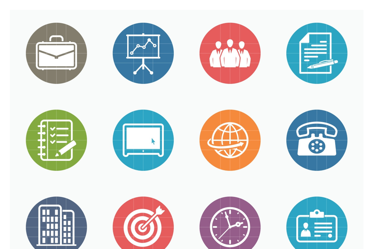 Colored Business & Office Icons, an Outline Icon by introwiz1