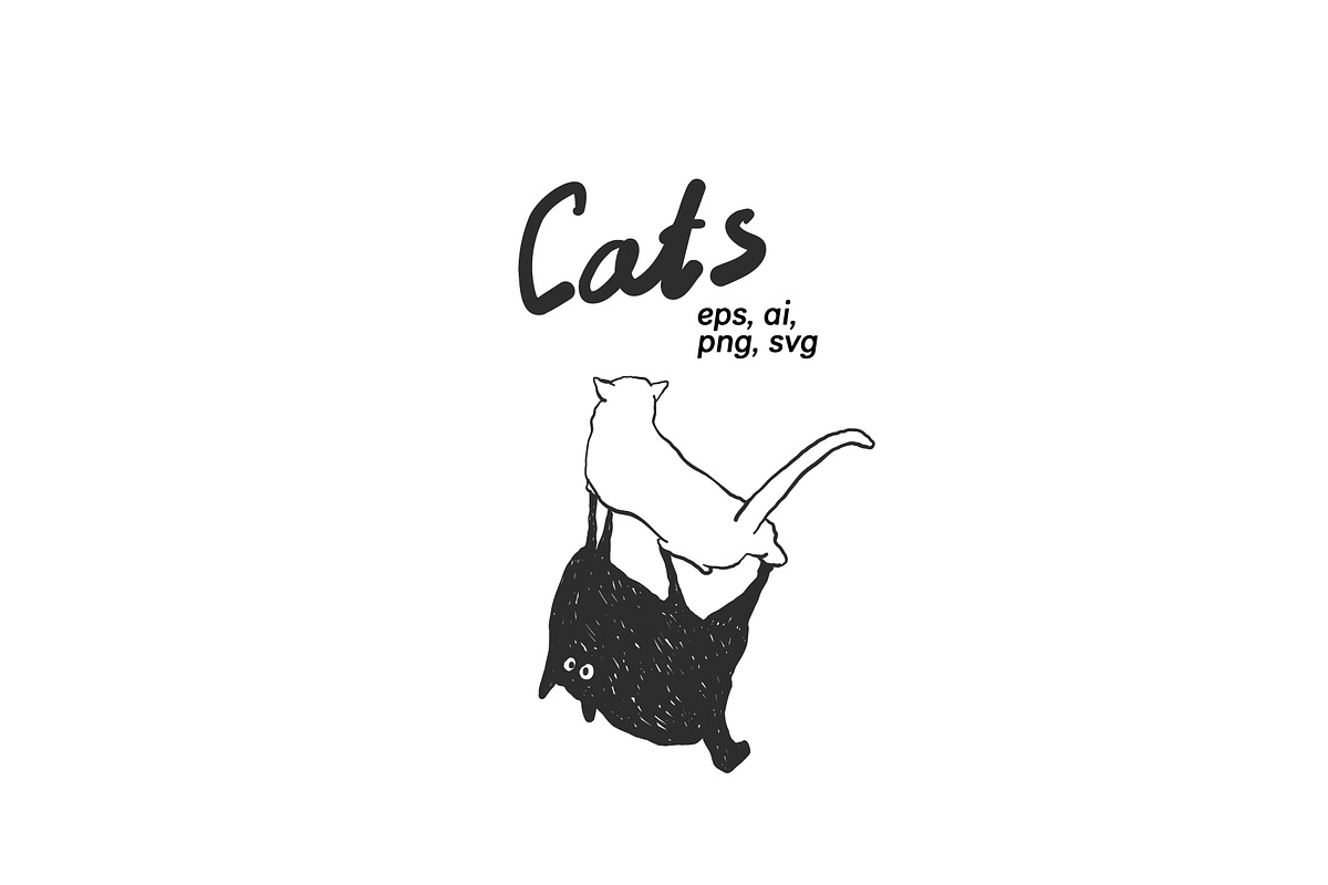 Funny Cats Line Art Bundle, an Illustration by Anastasiya Klempach (Photo 5 of 19)