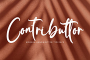 Contributtor, a Script Font by pineungtype (Thumbnail 1 of 7)