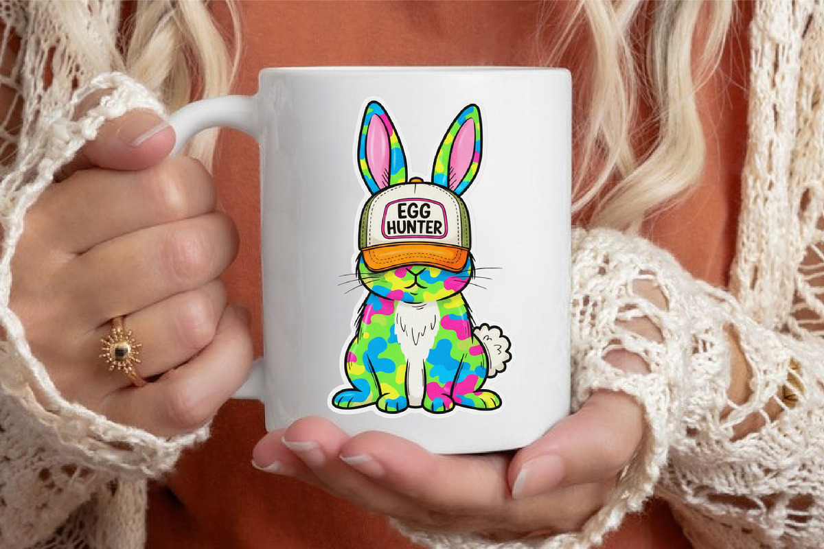 Egg Hunter Camo Easter Bunny PNG, an Illustration by designcity5 (Photo 6 of 9)