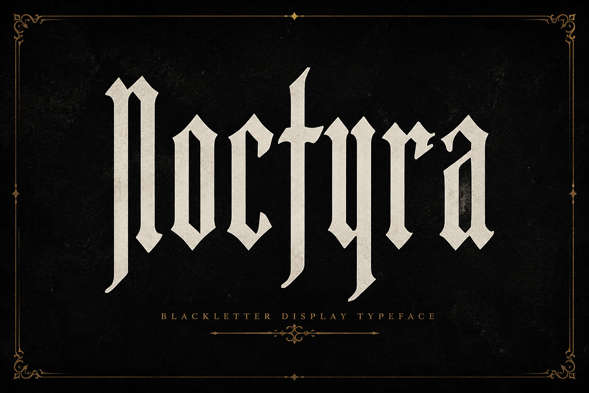 Noctyra - Blackletter, a Blackletter Font by Wow Magic (Photo 1 of 4)
