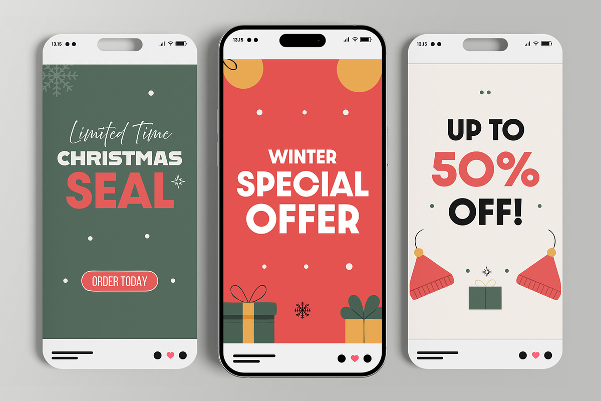 Christmas Sale Banner Set, a Social Media Template by MightyDesign (Photo 2 of 6)