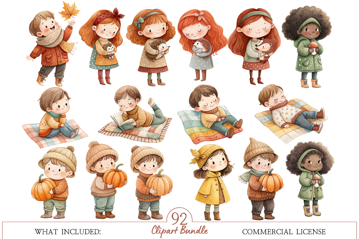 Whimsical Halloween Clipart, a Decorative Illustration by MockupWizard (Photo 2 of 8)