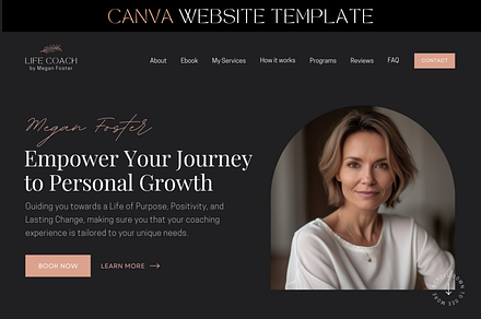 Coaching Website Canva Template