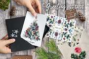 Mr.Bullfinch Watercolor ClipArt Xmas, a Decorative Illustration by Inna Sinano (Thumbnail 4 of 12)