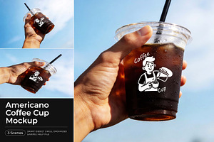 Americano Coffee Cup Mockup, a Packaging Mockup by Pitchlook.Studio