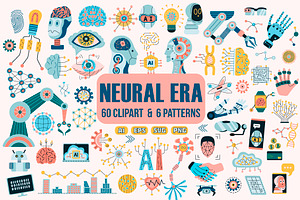 Neural Era: AI & Tech Vector Set, a Technology Illustration by IRSYART