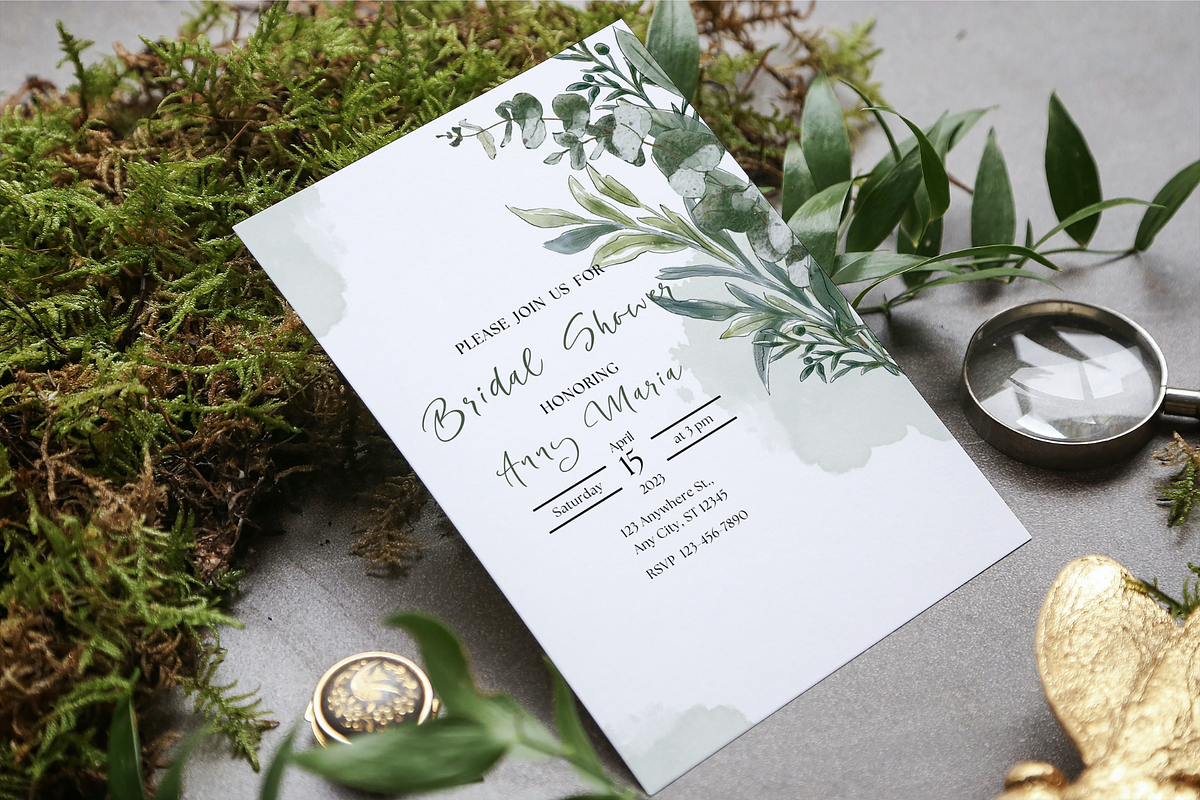 Bridal Shower Invitation!, a Print Template by TheSimplySereneShop (Photo 2 of 5)