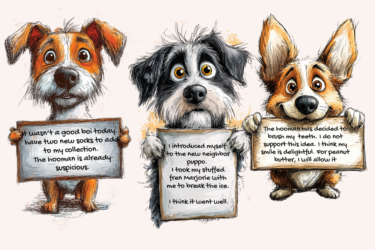Woof, Wags and Witty Remarks, an Animal Illustration by PrintHaven Designs (Photo 10 of 10)