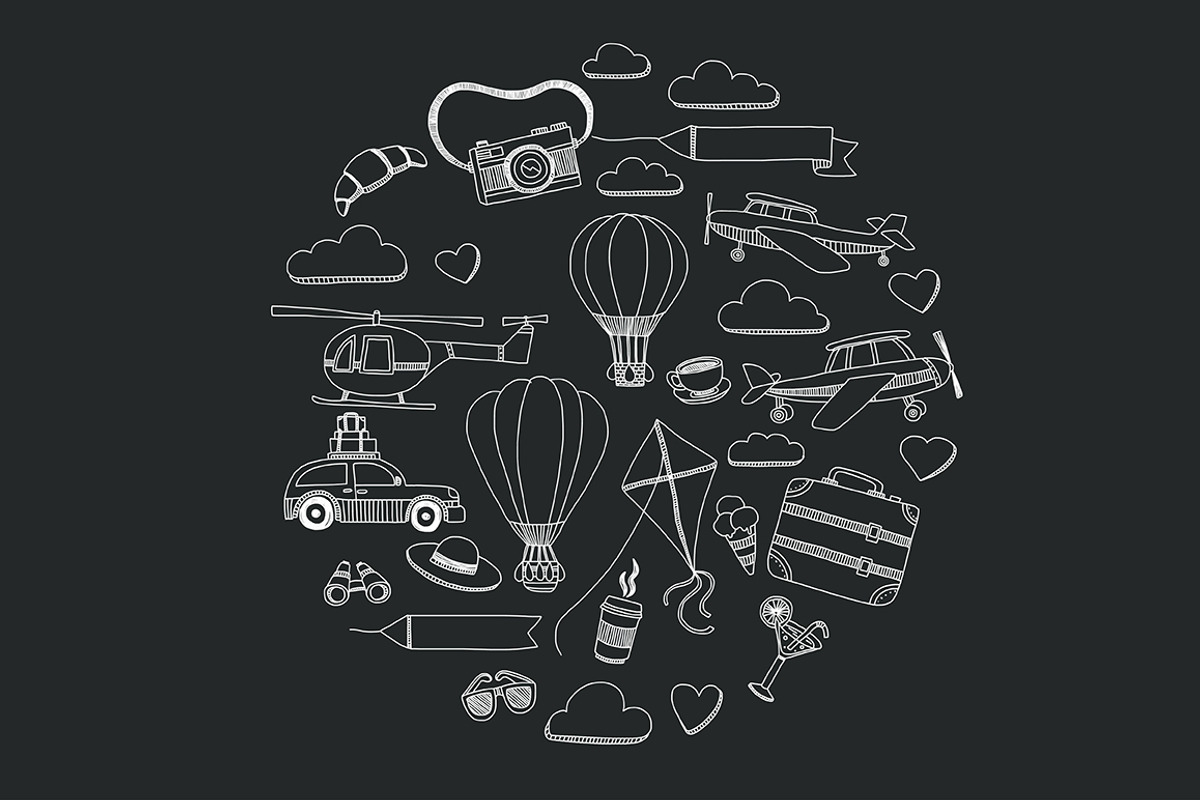 BIG BUNGLE Vector travel set, an Object Graphic by Art Loft (Photo 4 of 18)