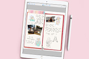 Travel girl, cute girl clipart, an Illustration by Kate Snitser (Thumbnail 4 of 4)