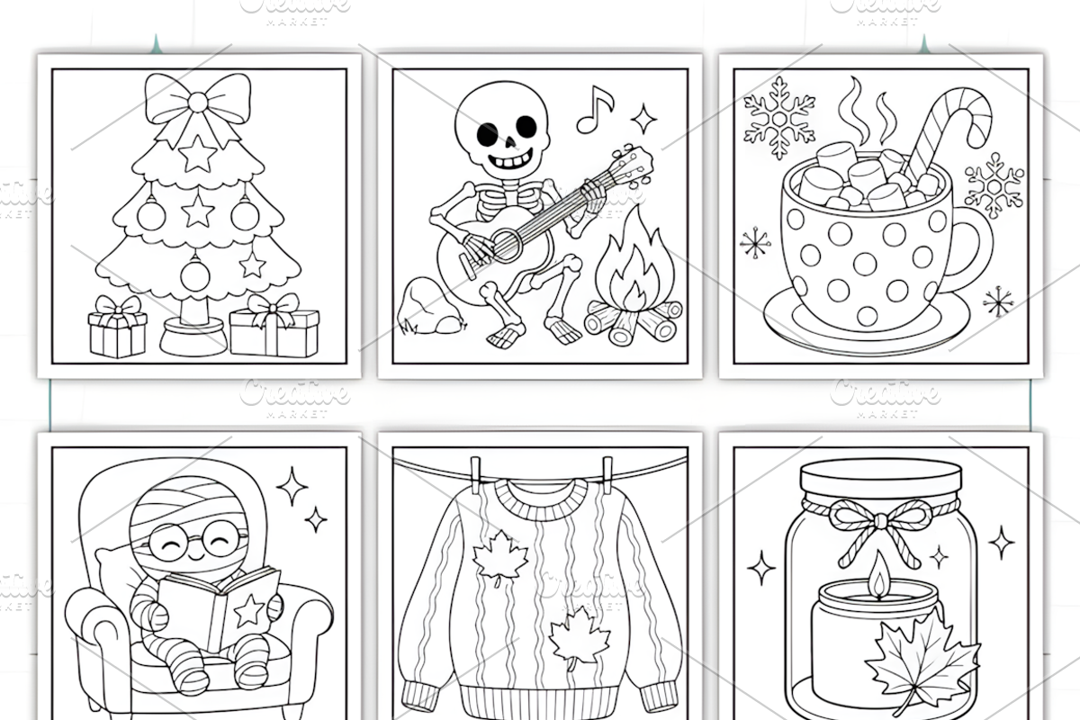 Cozy Girl Season Coloring Book, a Seasonal Illustration by Coco Bloom (Photo 3 of 3)