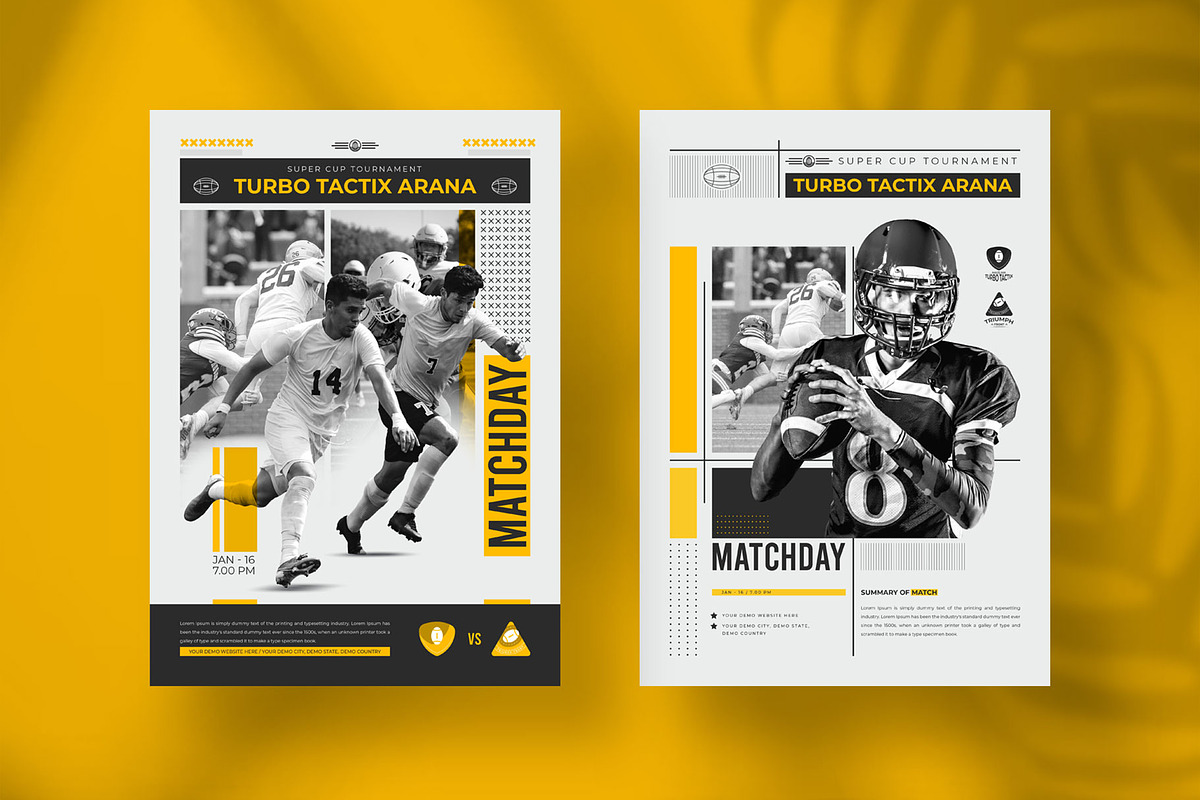 Match day flyer template design, a Flyer Template by Tanmoy Topu (Photo 2 of 4)