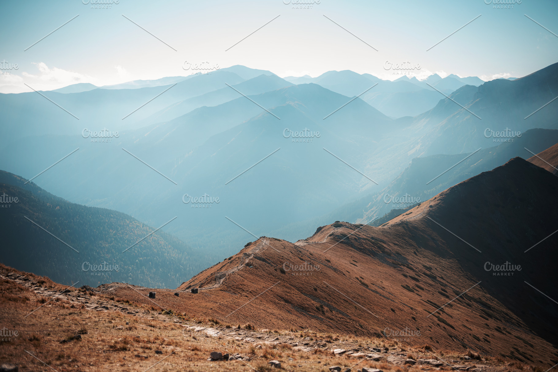 Mountain panorama of the Tatra Mountains from Kasprowy Wierch, a Nature Photo by Olena Rudo