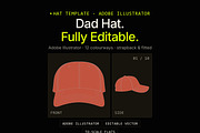 Hat Template - Dad Hat, a Hat Mockup by Template Haven (Thumbnail 1 of 14)