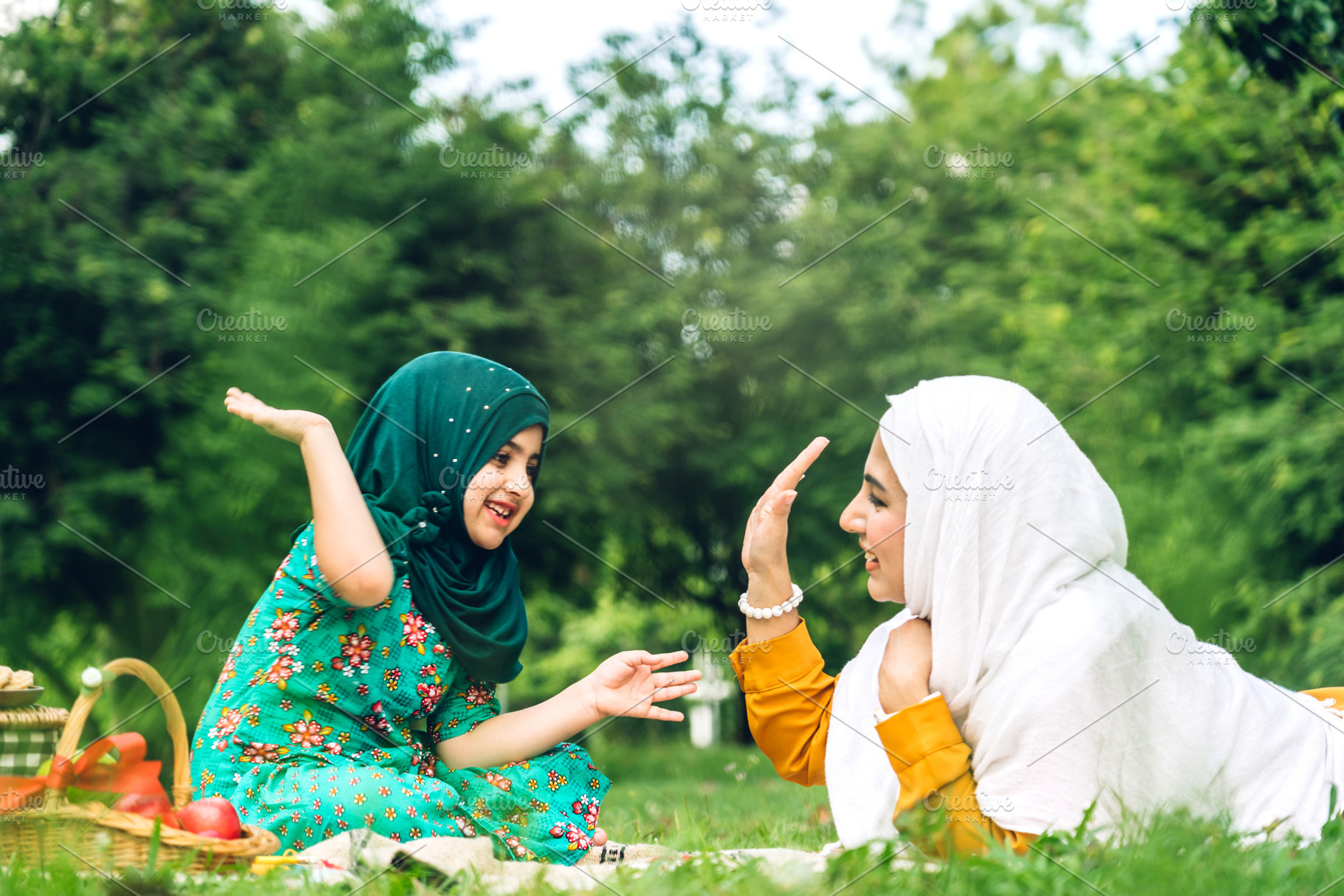 Portrait of happy religious enjoy happy love asian islam family, a Person Photo by Art_Photo