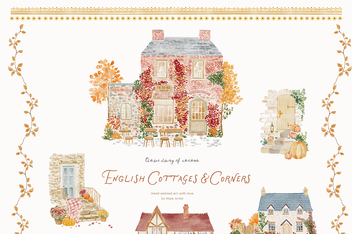 Postcards from Cotswolds Clipart, a Decorative Illustration by Muse Artist (Photo 15 of 23)